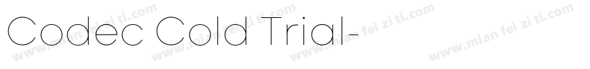 Codec Cold Trial字体转换